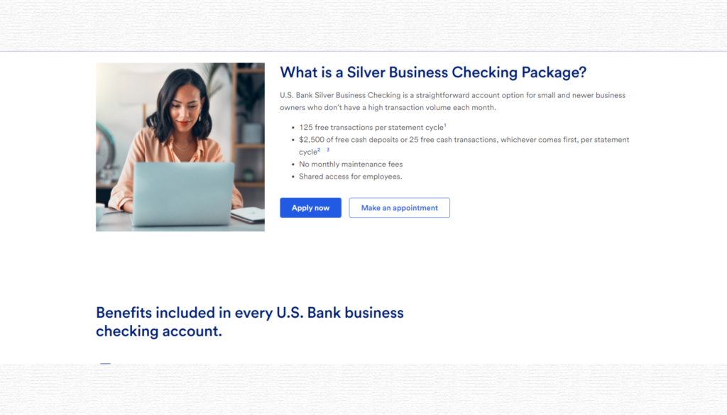 Top Business Accounts - U.S. Bank Silver Business Checking